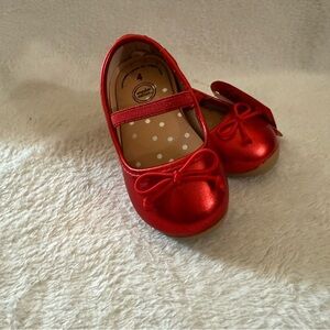 Wonder Nation Charming Red Dress Shoes for Kids 4 Mary Jane Slip On New